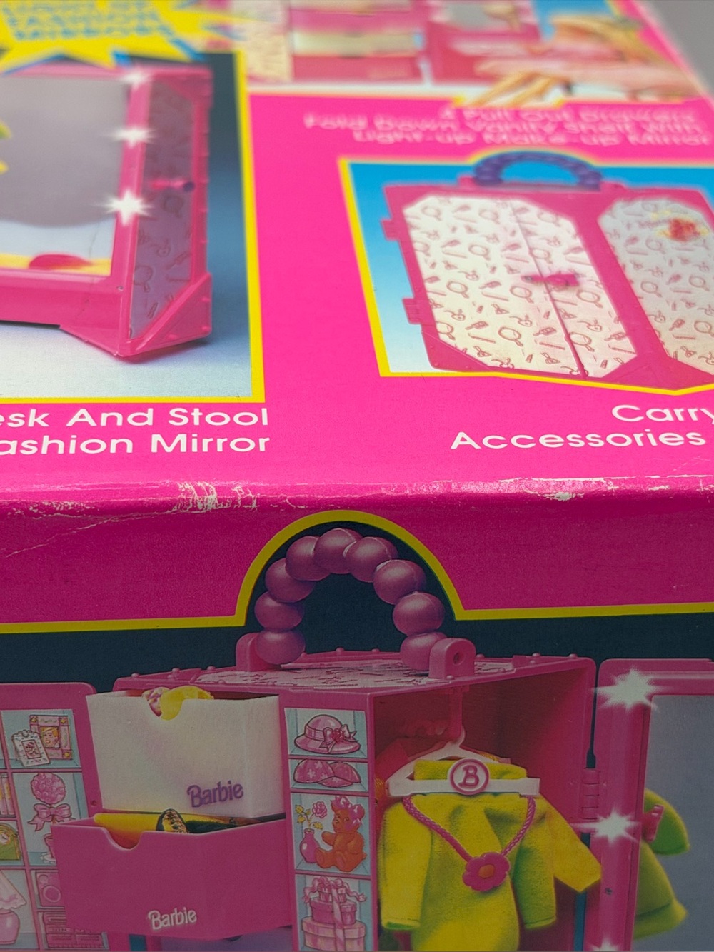 Vintage Barbie Glamour On The Go Carry Case Hot Pink - Tested - Picture 7 of 16